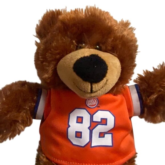 D&B Dave & Busters Plush Teddy Bear W/ Jersey #82-12 in-GUC - Picture 2 of 4